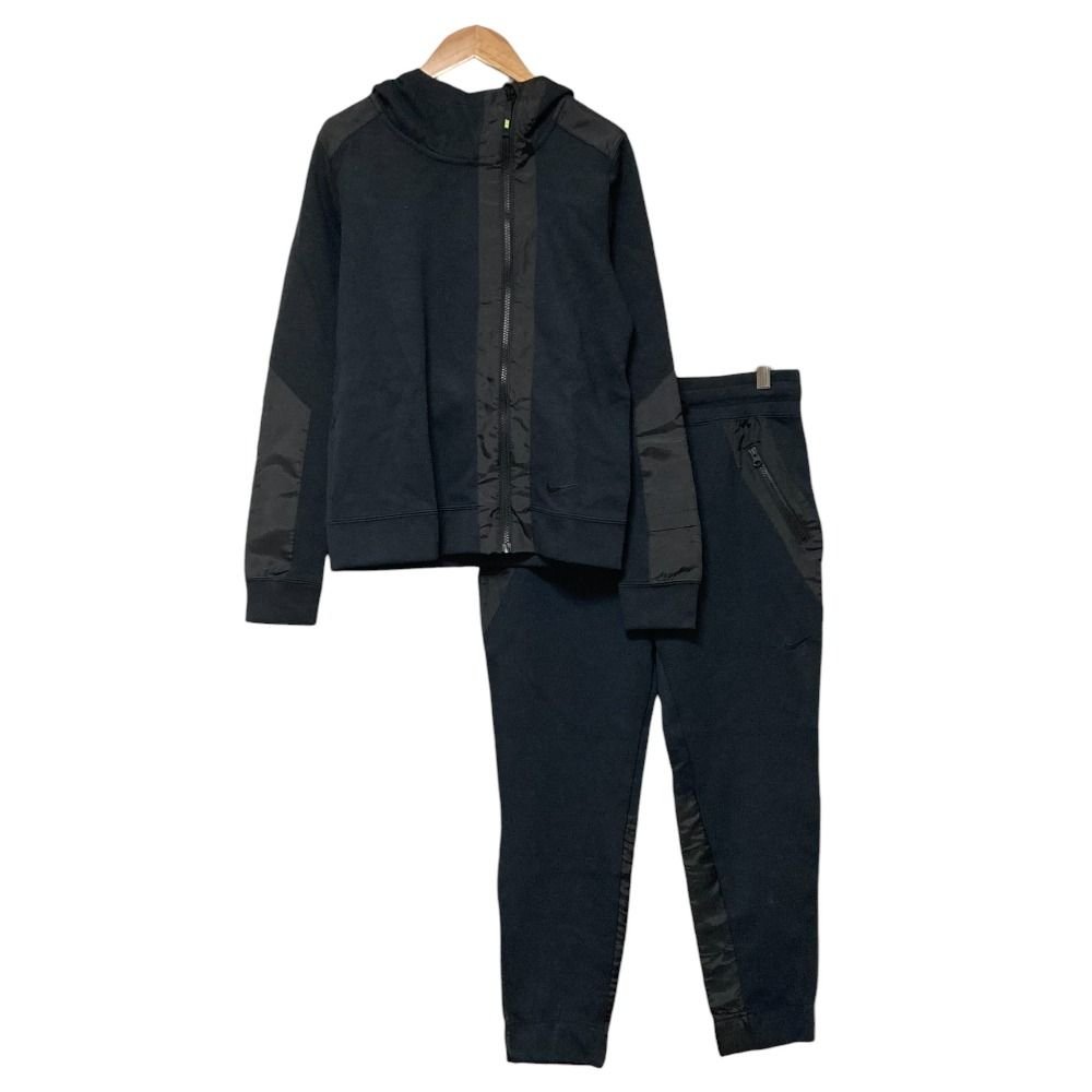 NIKE ナイキ アドバンス パーカー ジョガーパンツ セットアップ M ネイビー レディース 古着