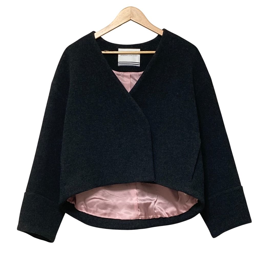 美品 ボーダーズアットバルコニー POODLE MIDI COAT ウール カシミヤ