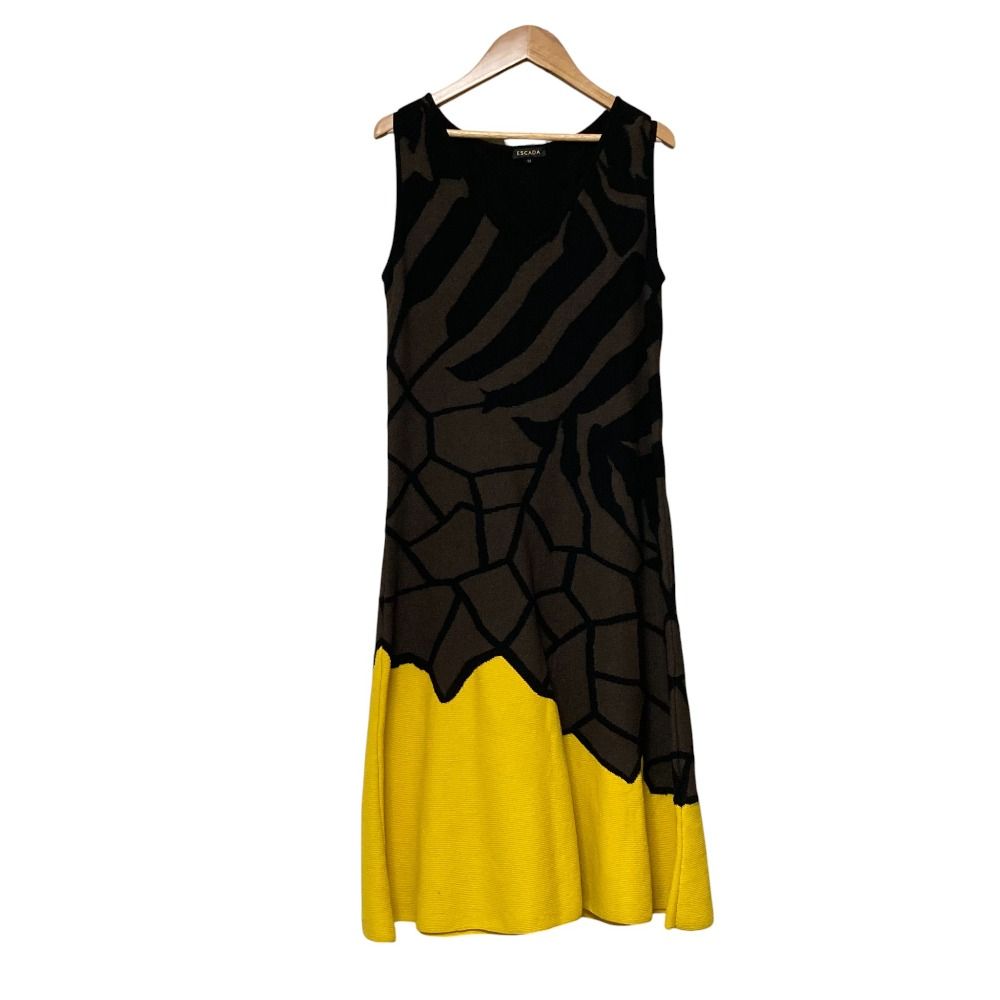 美品 ESCADA エスカーダ ニットジャケット ワンピース アンサンブル