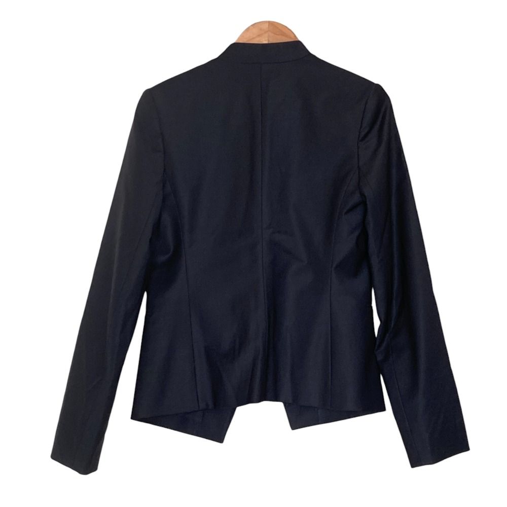 セオリーリュクス　ノーカラージャケット　ネイビー　定価42900円　美品 美品 theory luxe セオリーリュクス EXECUTIVE DONNA ノーカラー