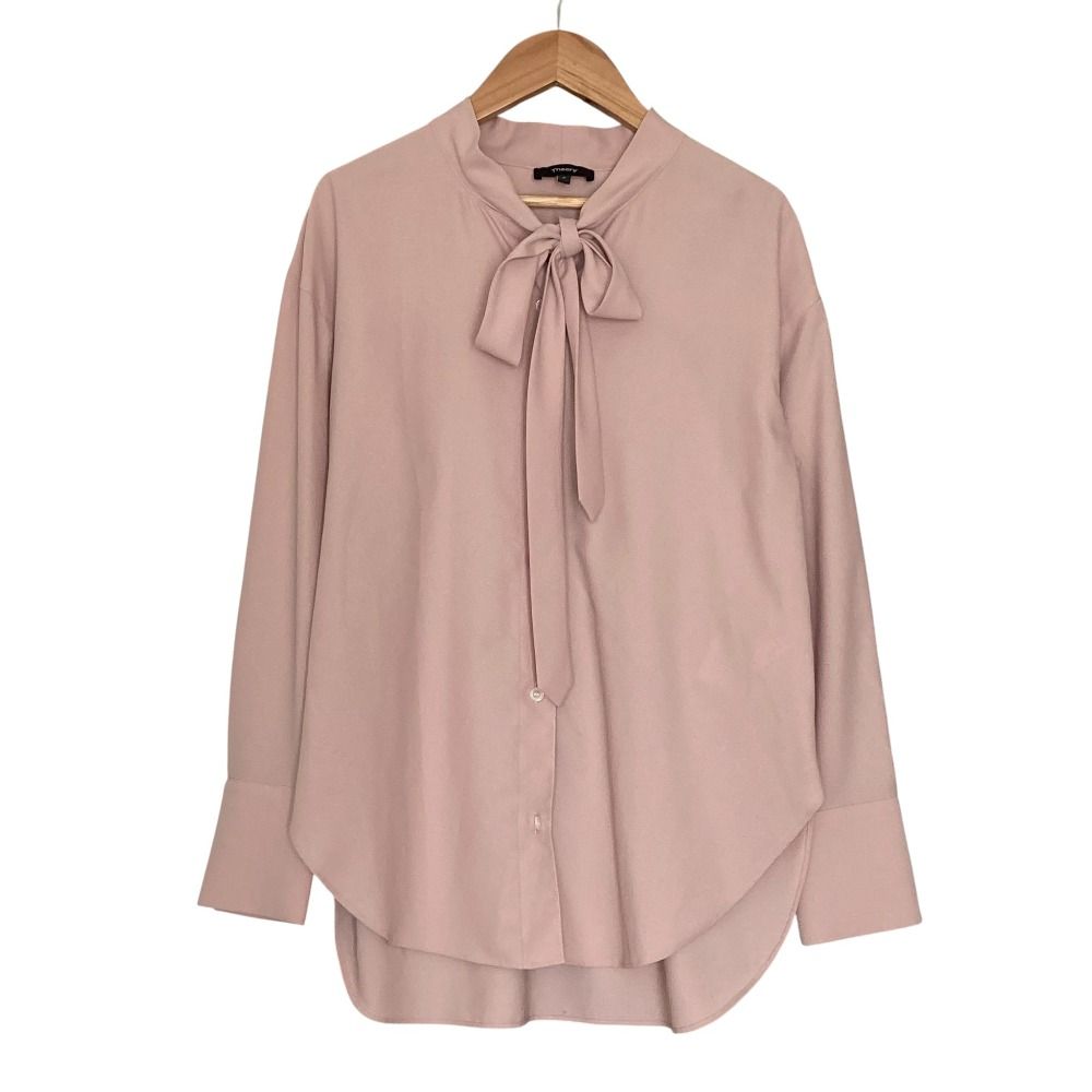 セオリー SHALLOW GGT WEEKENDER TIE NECK ブラウス 良品 Theory セオリー SHALLOW GGT WEEKENDER TIE NECK 長袖 ボウタイ