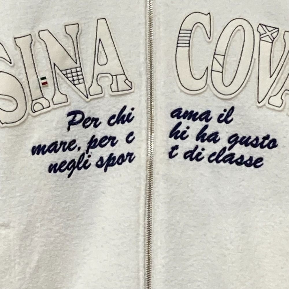 良品 SINA COVA シナコバ ロゴワッペン パイル地 ジップブルゾン