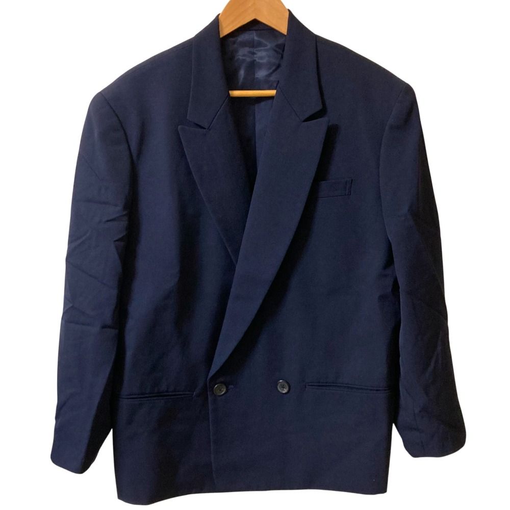 Y s for men ワイズフォーメン ダブルテーラードジャケット スラックスパンツ スーツ セットアップ Sサイズ Ｍサイズ ネイビー メンズ 古着