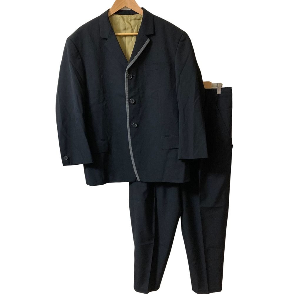 Y s for men ワイズフォーメン ジャケット ベスト パンツ 3ピース スーツ サイズS M ブラック メンズ 古着