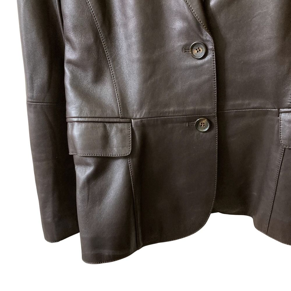 美品 LOEWE ロエベ ラムレザー テーラードジャケット サイズ42