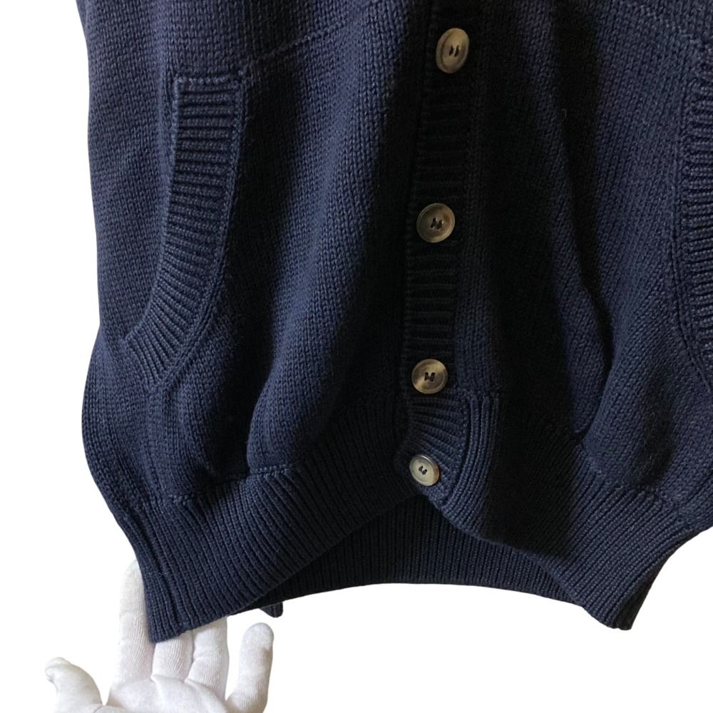 美品 Loro piana ロロピアーナ ニットカーディガン サイズ48 ネイビー