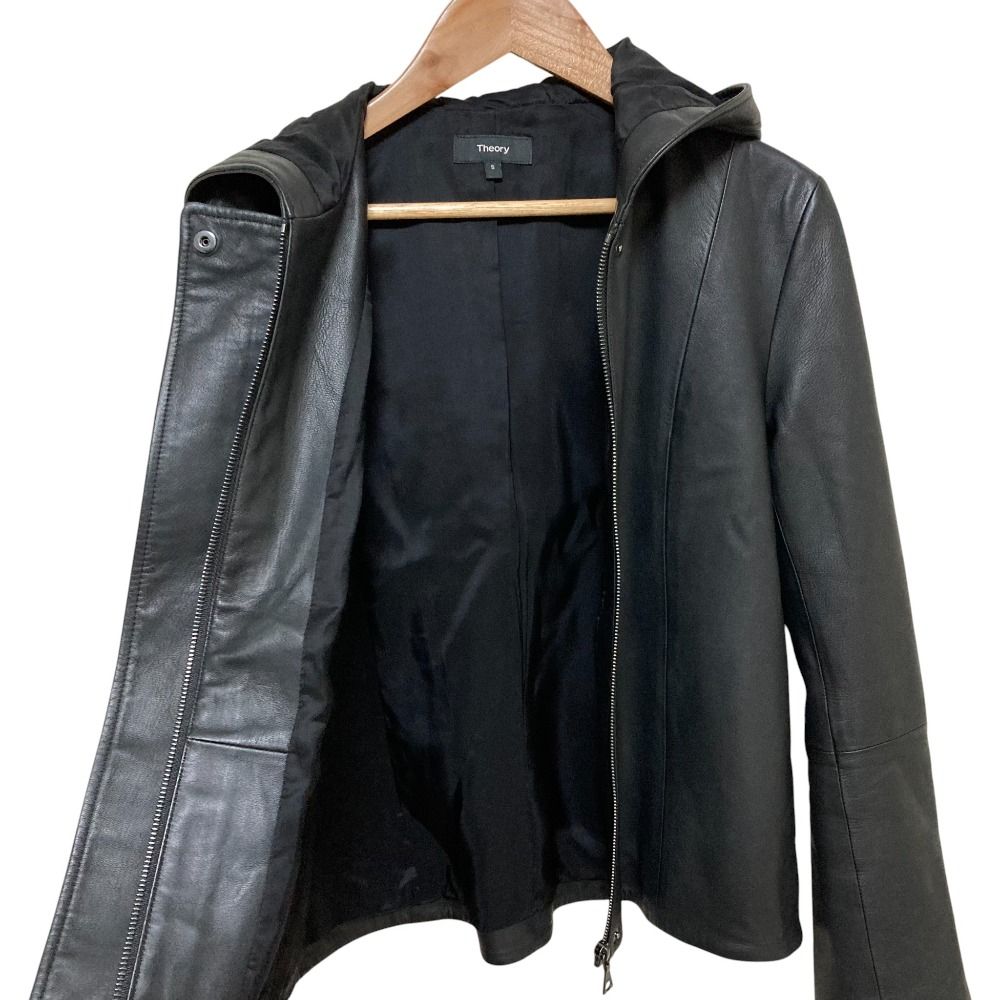 美品 Theory セオリー SOFT LEATER ZIP UP JKT ソフトレザー
