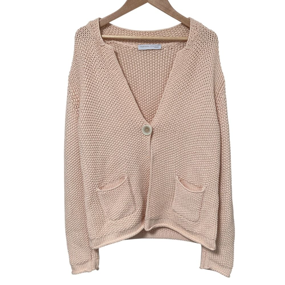 ファビアナフィリッピ　コットン　ニットカーディガン 美品 FABIANA FILIPPI ファビアナフィリッピ コットンニット