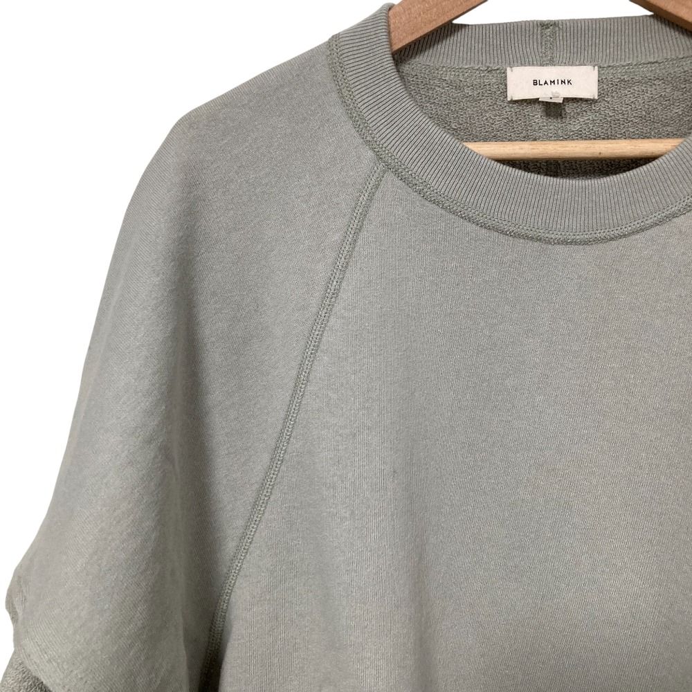 美品 BLAMINK ブラミンク 吊裏毛ロゴショートスリーブ スウェット