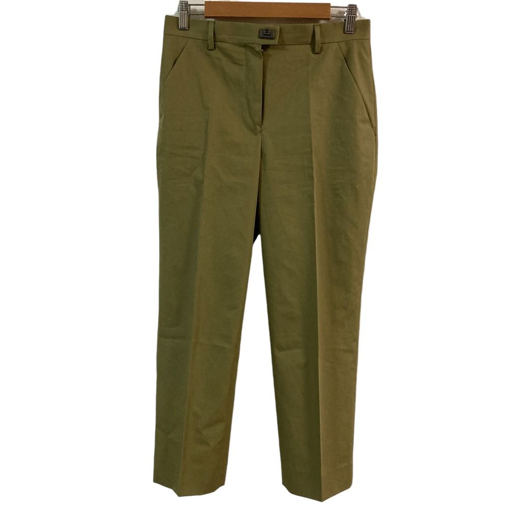 美品 Salvatore Ferragamo サルヴァトーレフェラガモ スラックスパンツ サイズ40 ベージュ レディース 古着  USED