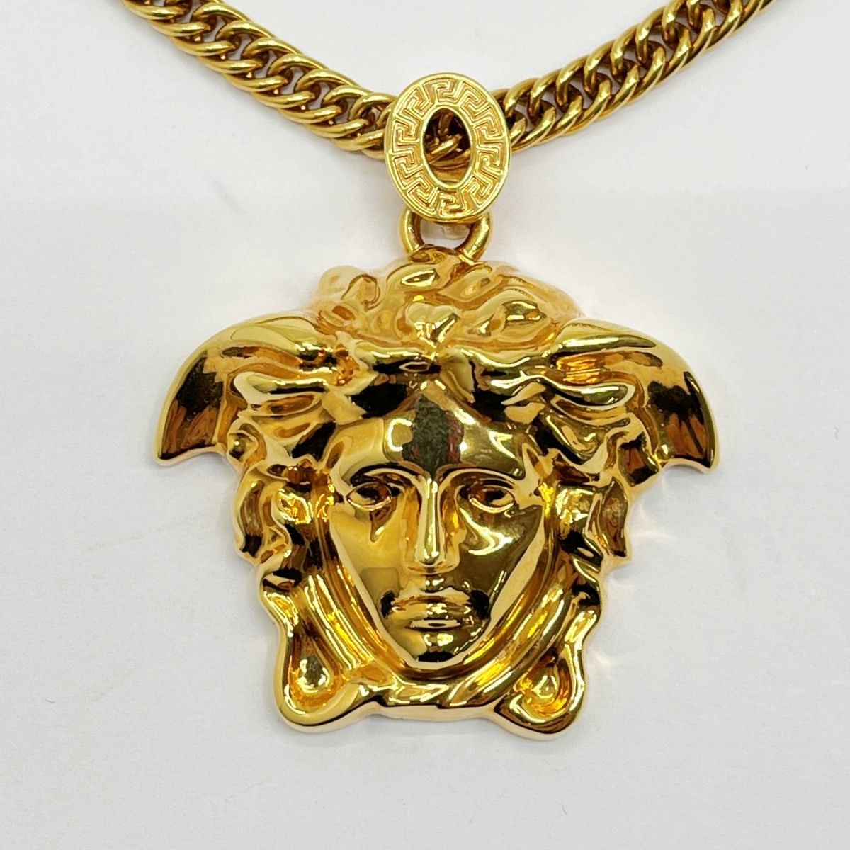 VERSACE ベルサーチ ラージ メドゥーサ ネックレス メッキ Gカード 1008766 ゴールド