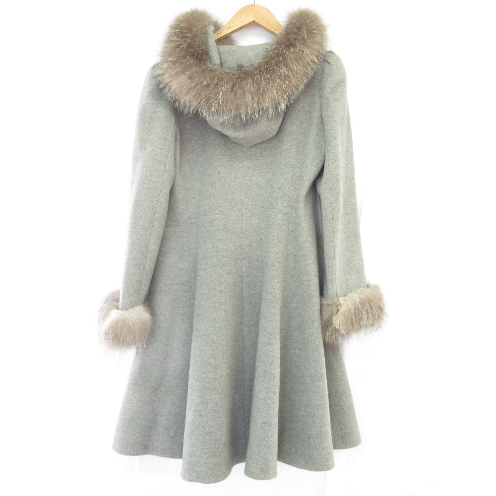 良品 Rene ルネ フォックスファー アンゴラブレンド ウール フレア