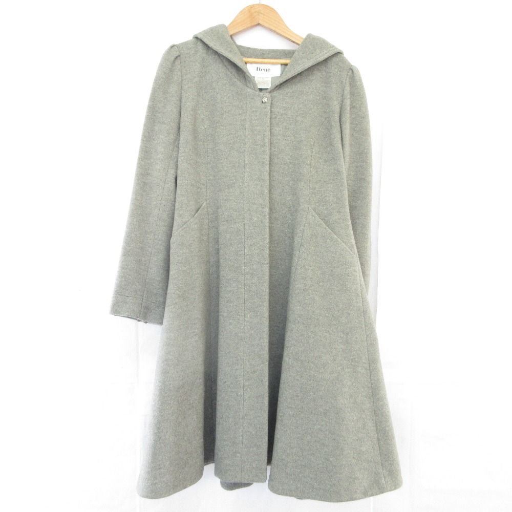 良品 Rene ルネ フォックスファー アンゴラブレンド ウール フレア