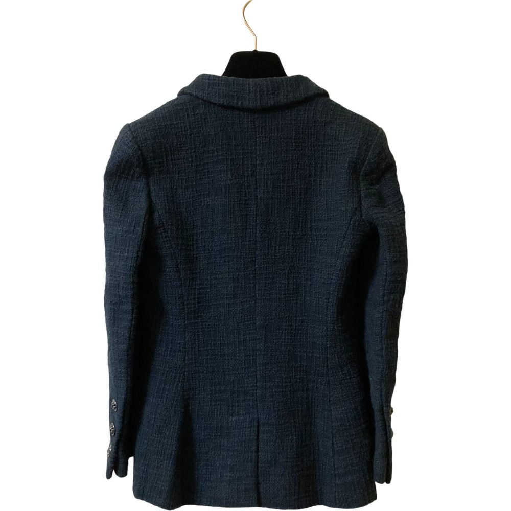 美品 12A CHANEL シャネル ビジューボタン ツイードジャケット P44005