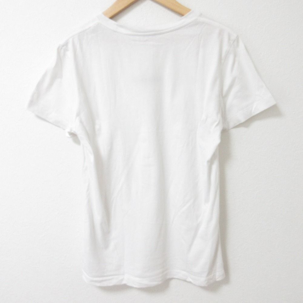 【未使用】【極美品】MONCLERモンクレールビーズロゴ半袖Tシャツ白系M 良品 MONCLER モンクレール ロゴ刺繍 半袖 Tシャツ カットソー サイズM