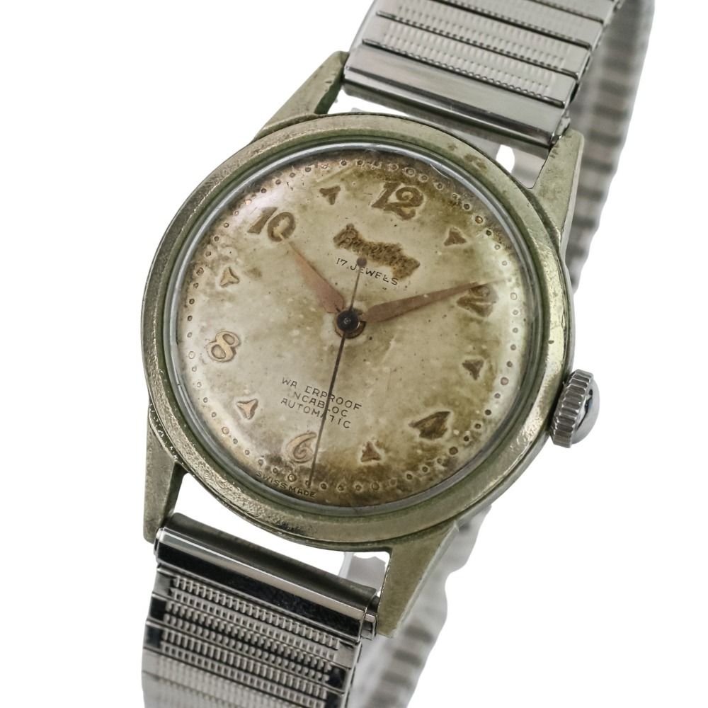 ブライトリング 17 JEWELS オートマチック 腕時計 シルバー 品 メンズ レディース 古着