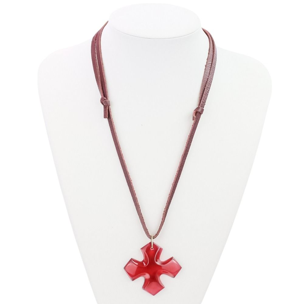 Baccarat バカラ オクシタンクロス ペンダント ネックレス 良品 Baccarat バカラ オクシタン クロス ペンダント ネックレス