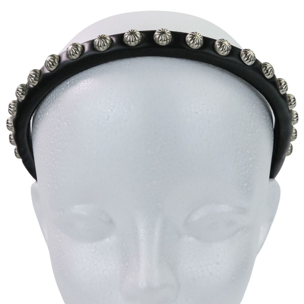美品 TOGA TOO トーガ Leather headband コンチョ カチューシャ ヘア