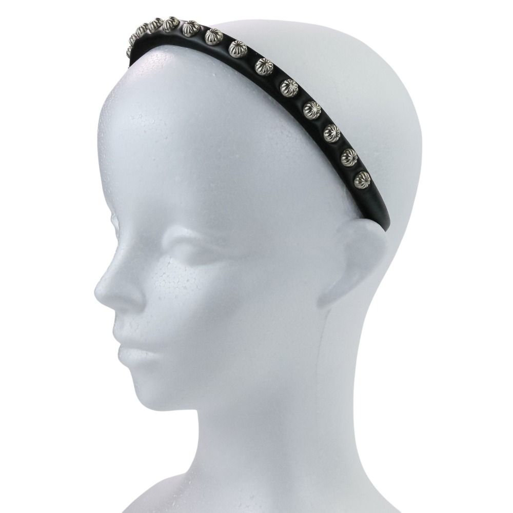 美品 TOGA TOO トーガ Leather headband コンチョ カチューシャ ヘア