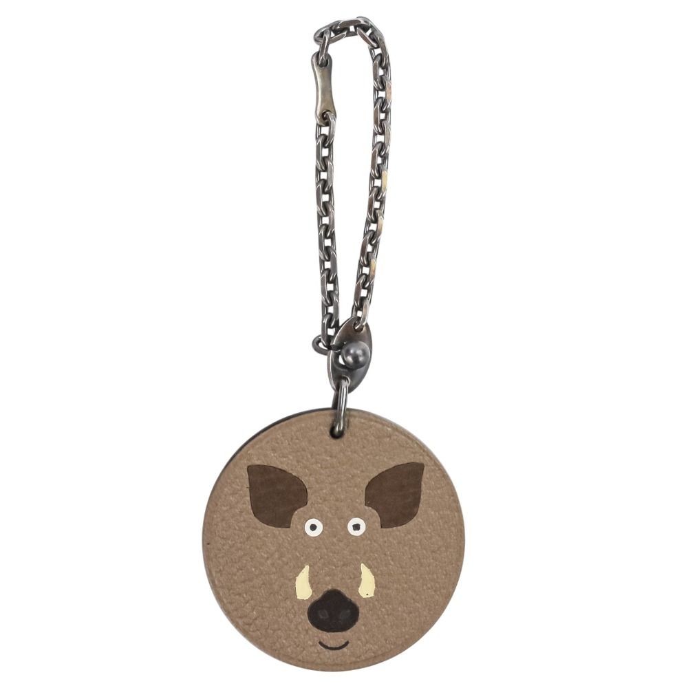 新品同様 HERMES エルメス 2007年 干支 イノシシ レザー バッグ