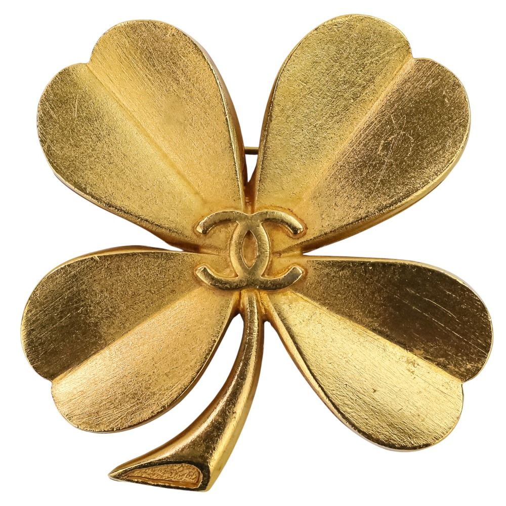 美品 CHANEL シャネル 93A ヴィンテージ クローバーモチーフ ココ