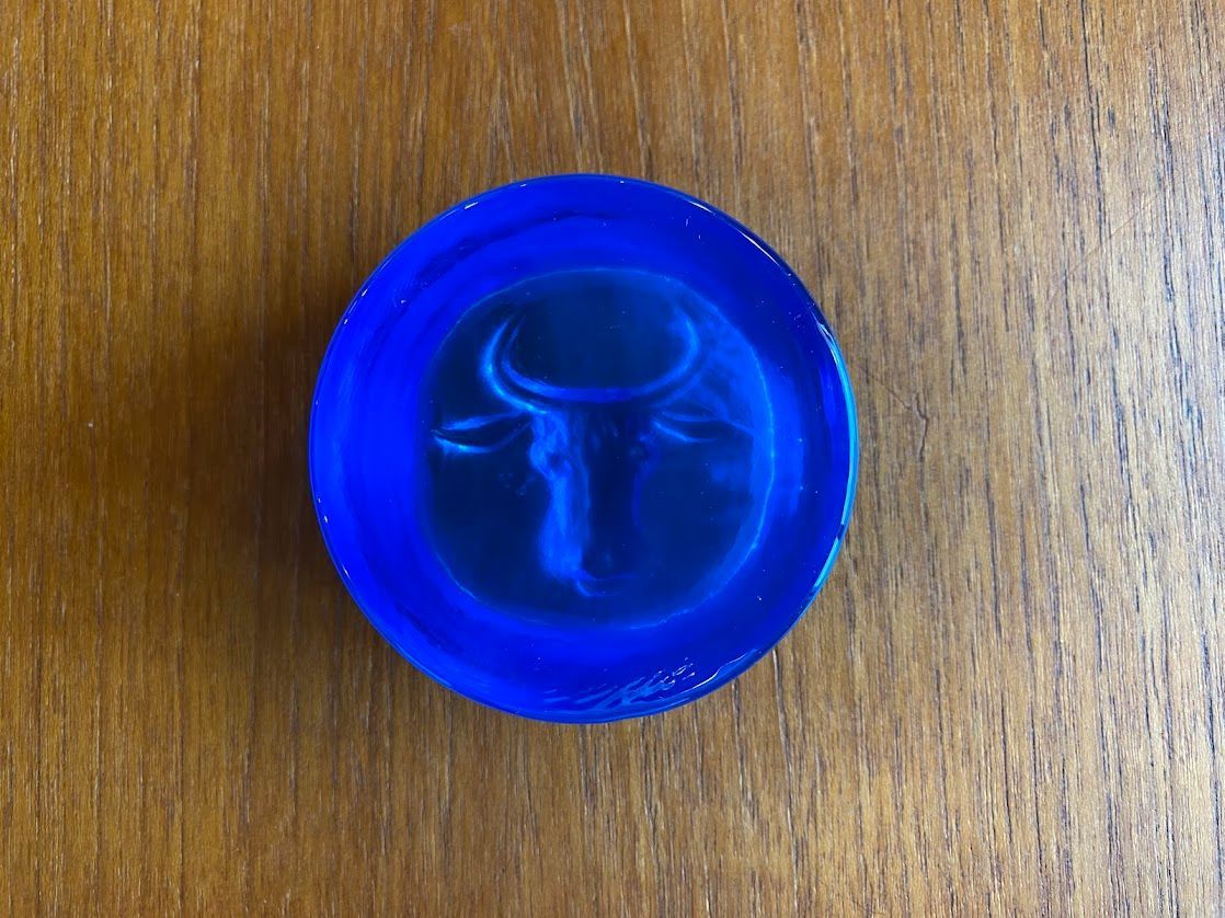 ヴィンテージ エリックホグラン Boda アッシュトレイ 牛② Eric Hoglund/エリックホグラン》アッシュトレイ/牛/グレー/M【Boda