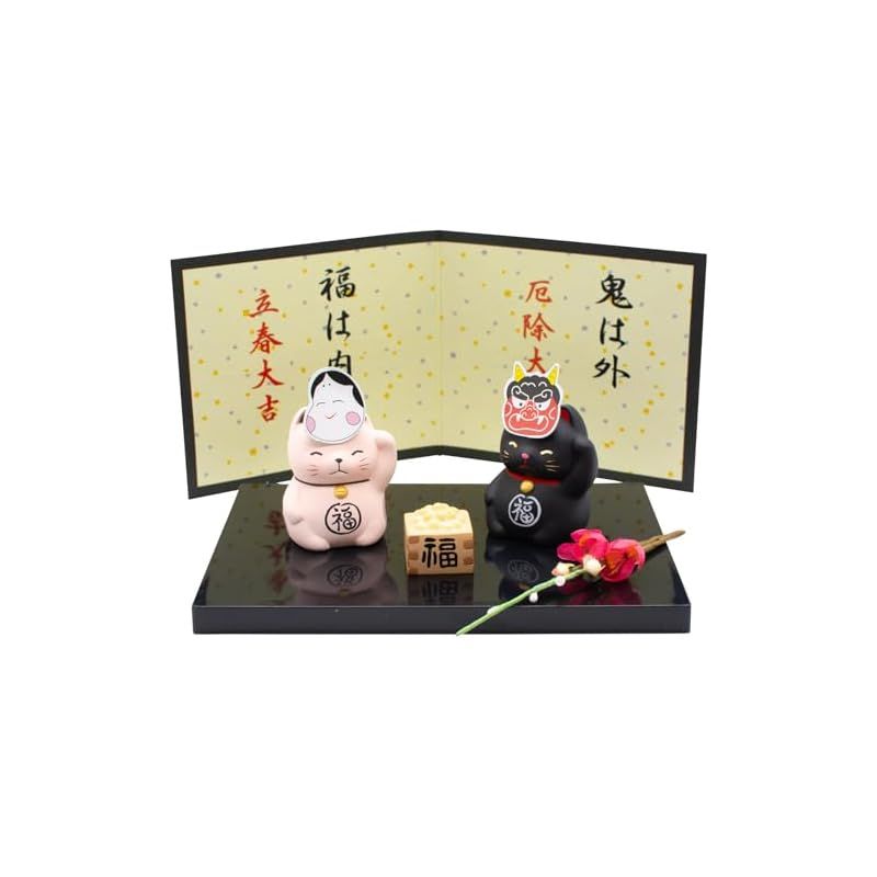 萬古焼 置き物 インテリア オブジェ 卓上 飾り 「 日本の歳時シリーズ