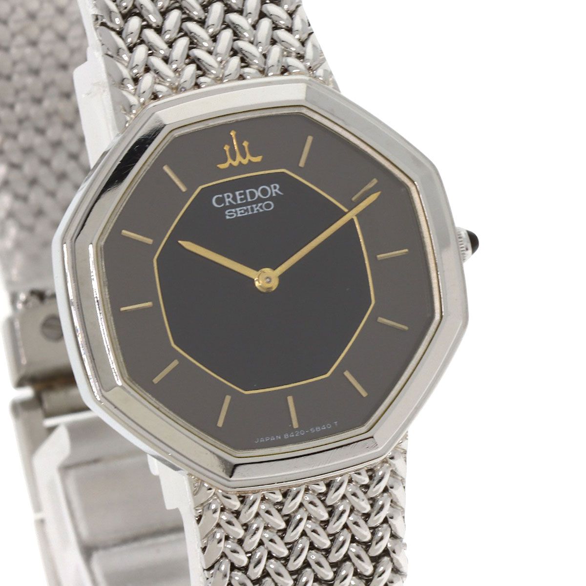 SEIKO セイコー 8420-5660 クレドール オクタゴン 腕時計 SS SS