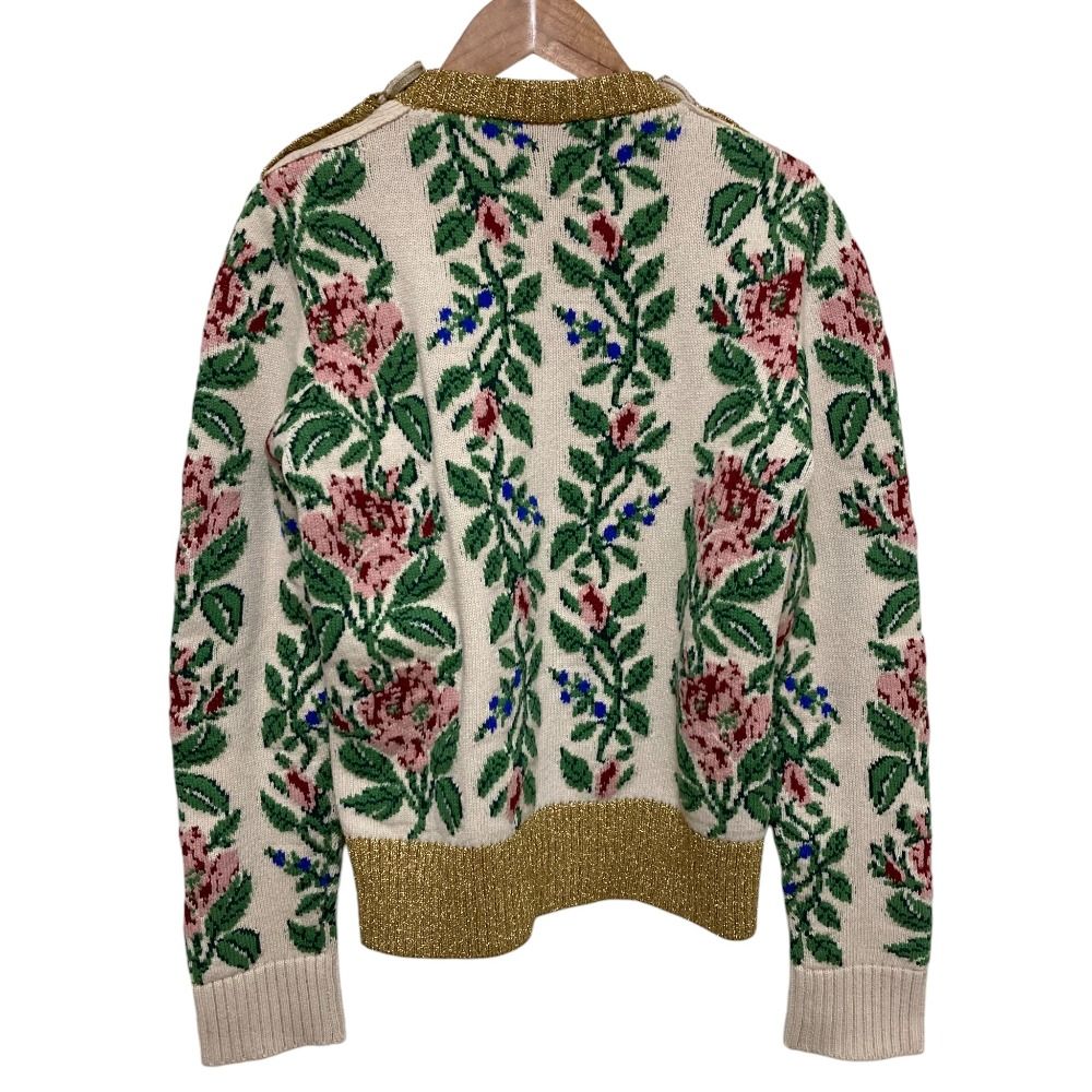 極美品　グッチ　ジャイアント　 GG柄　ジャガードニット　Lサイズ　グリーン 極美品 グッチ ジャイアント GG柄 ジャガードニット Lサイズ グリーン