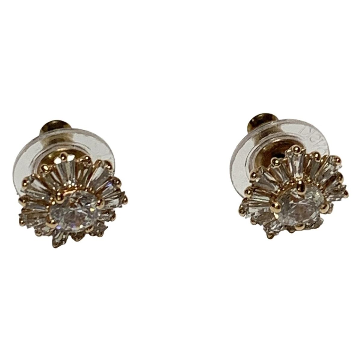 SWAROVSKI スワロフスキー ピアス - クリア フラワー 花