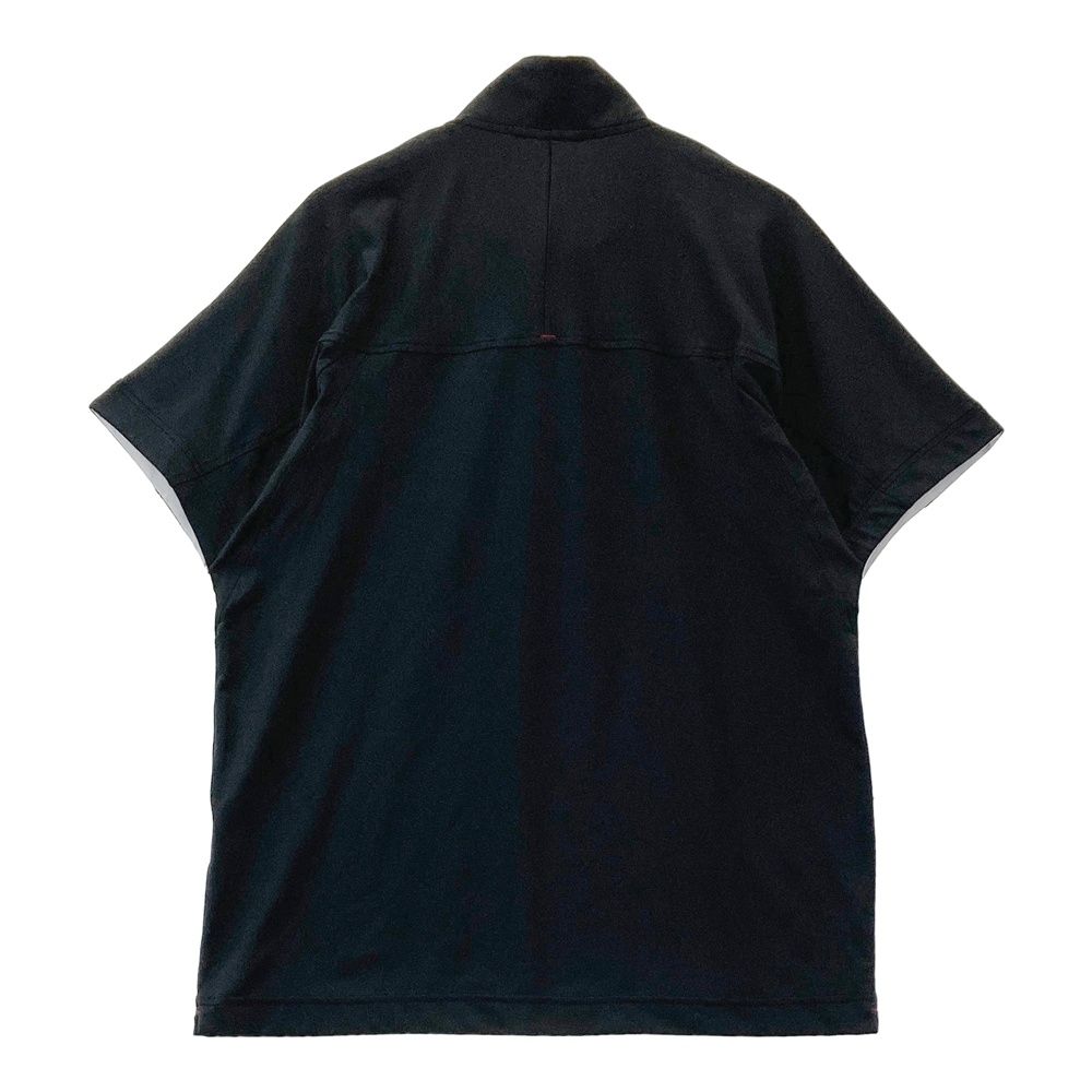 サイズ：46 ARCHIVIO アルチビオ ハーフジップ 半袖Tシャツ ブラック系