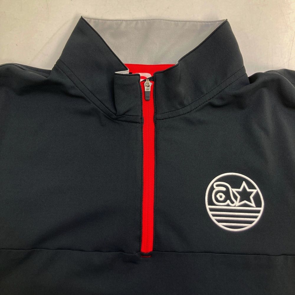 アルチビオ　半袖　ゴルフウエア サイズ：46 ARCHIVIO アルチビオ ハーフジップ 半袖Tシャツ ブラック系