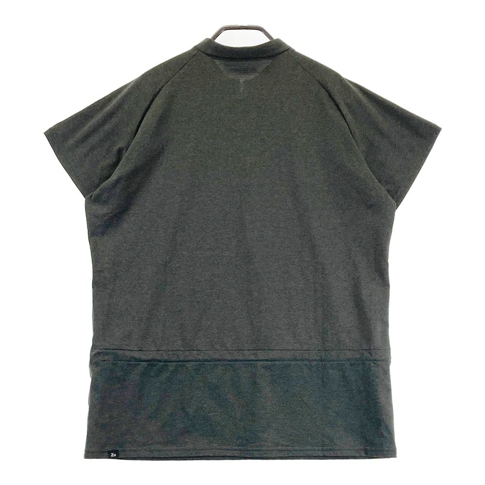 サイズ L ZERO ゼロハリバートン ハーフジップ 半袖Tシャツ グレー系 ゴルフウェア メンズ ストスト