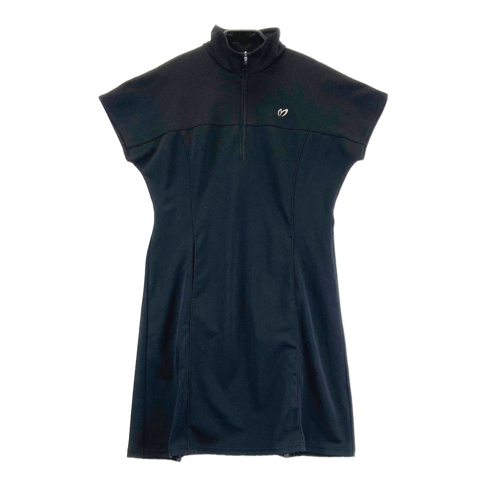 サイズ 1 MASTER BUNNY EDITION マスターバニーエディション ハーフジップ フレンチスリーブ ワンピース ブラック系 ゴルフウェア レディース ストスト