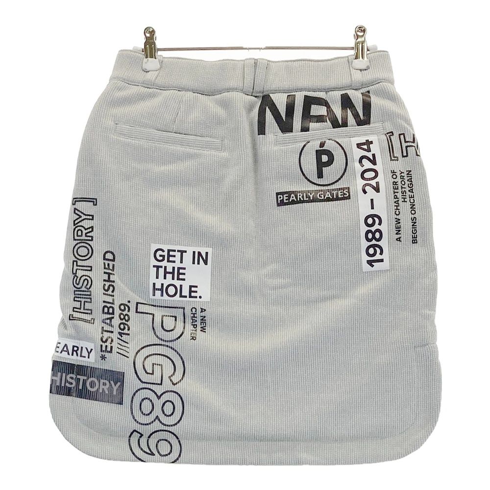 サイズ 0 PEARLY GATES パーリーゲイツ リバーシブル中綿スカート グレー系 ゴルフウェア レディース ストスト