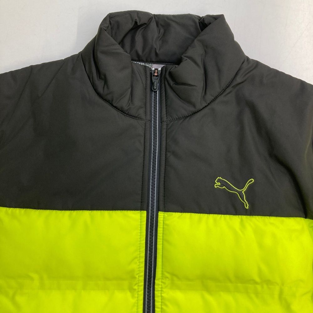 サイズ：M PUMA GOLF プーマゴルフ 中綿ジップジャケット グリーン系