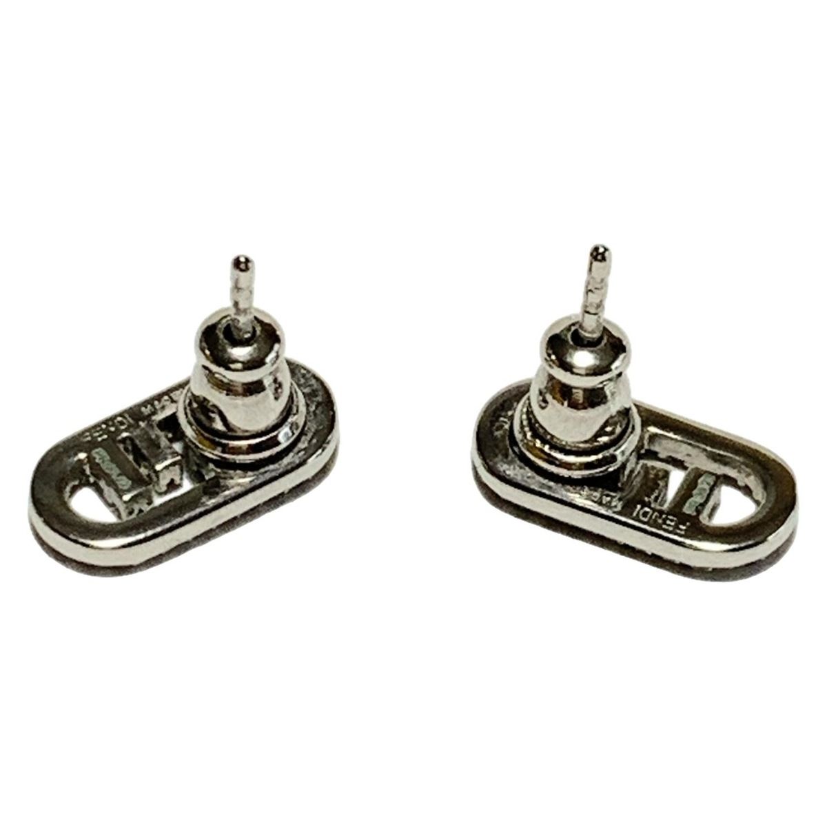 FENDI(フェンディ) ピアス - シルバー×クリア オーロック - メルカリ