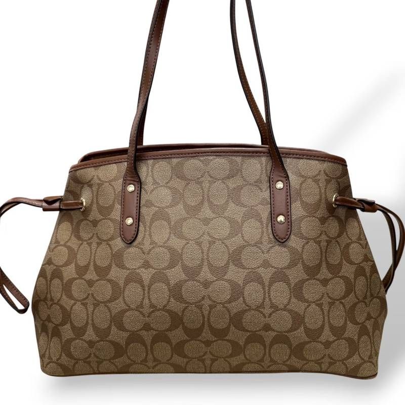 COACH コーチ☆トートバッグ シグネチャー PVC 肩掛け チャーム ロゴ