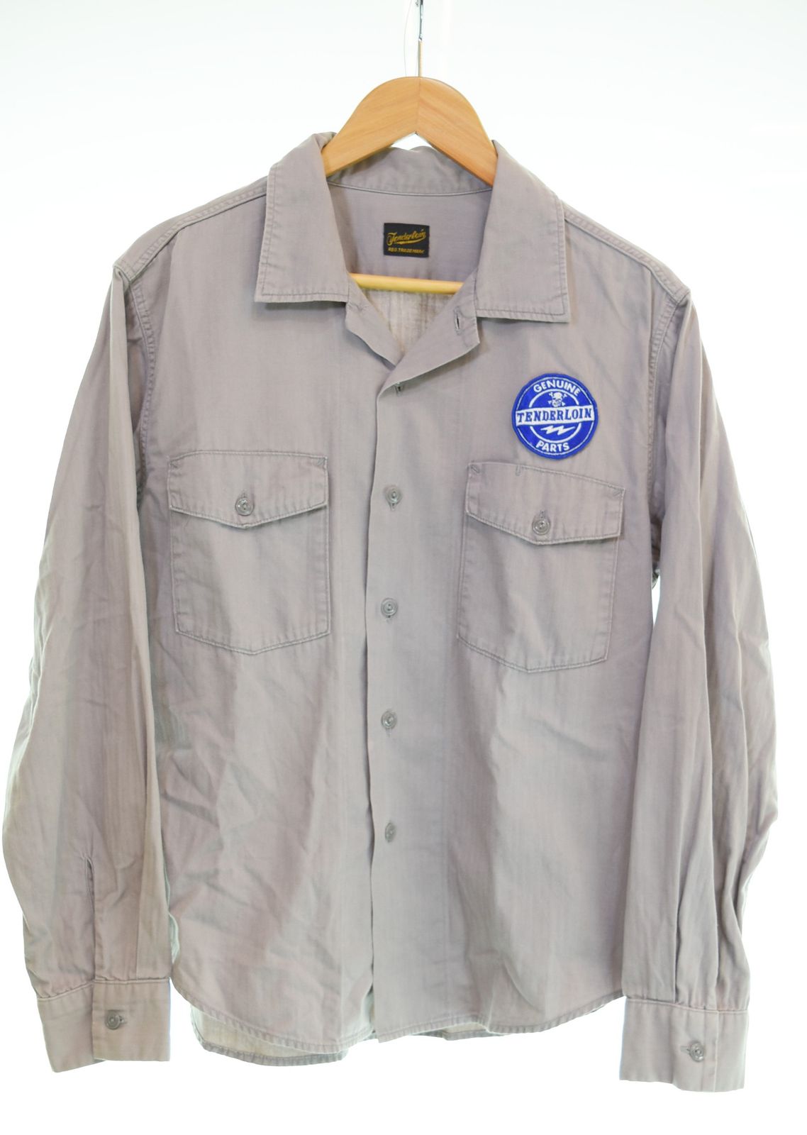 テンダーロイン HBT 刺繍 ワーク シャツ 長袖シャツ グレー Sサイズ 103 MT-3484