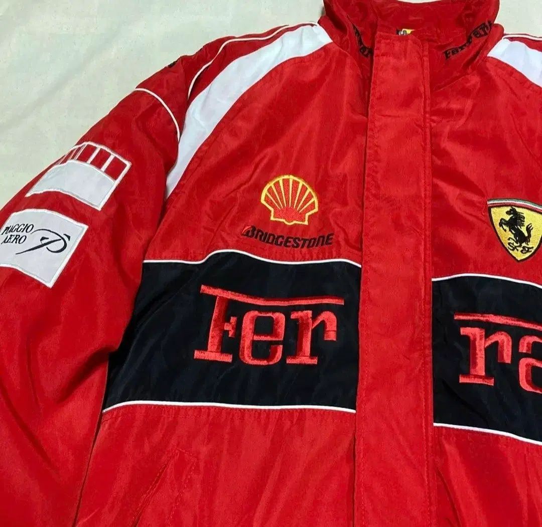 Ferrari レッド ブルゾン (ビンテージ) 入手困難】 00sヴィンテージ フェラーリ Ferrari フルジップアップ