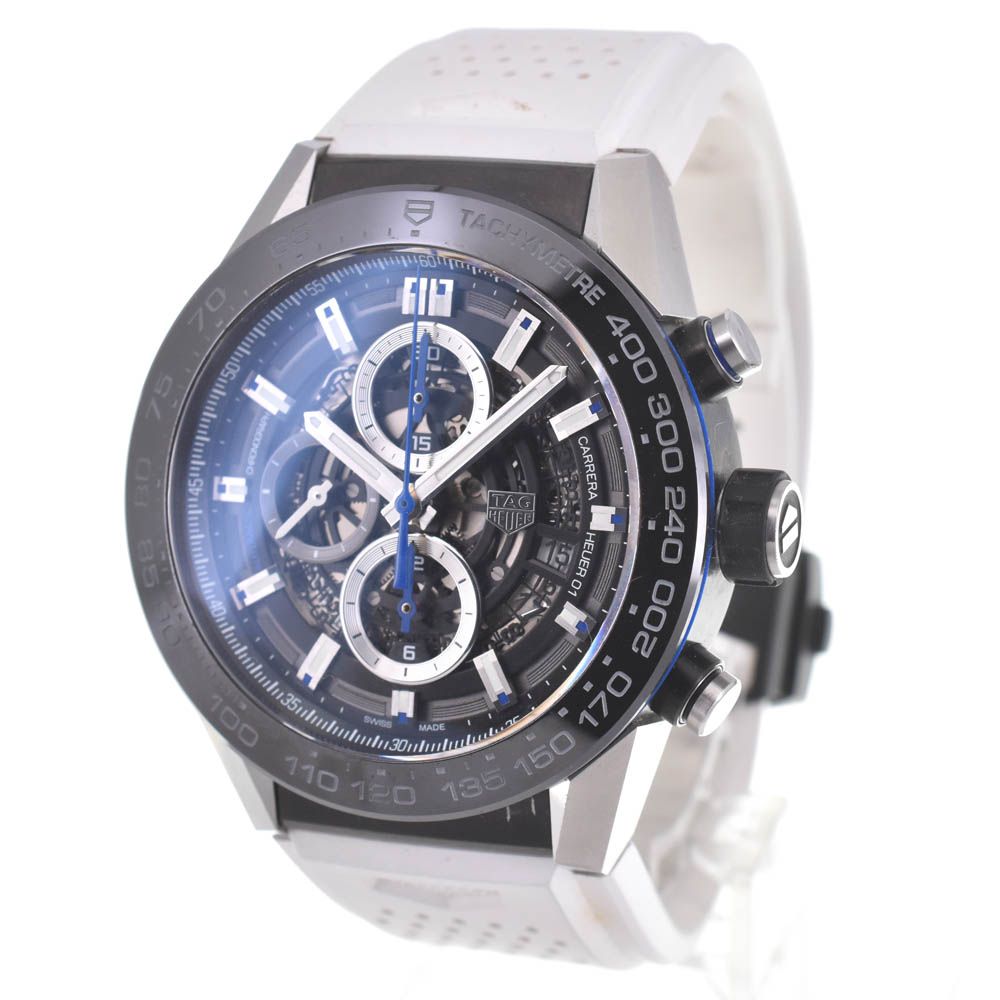 タグホイヤー TAG HEUER CAR 2 A 1 T 0 カレラ キャリバーホイヤー01 クロノグラフ 自動巻き メンズ 箱 保証書付き B 141907