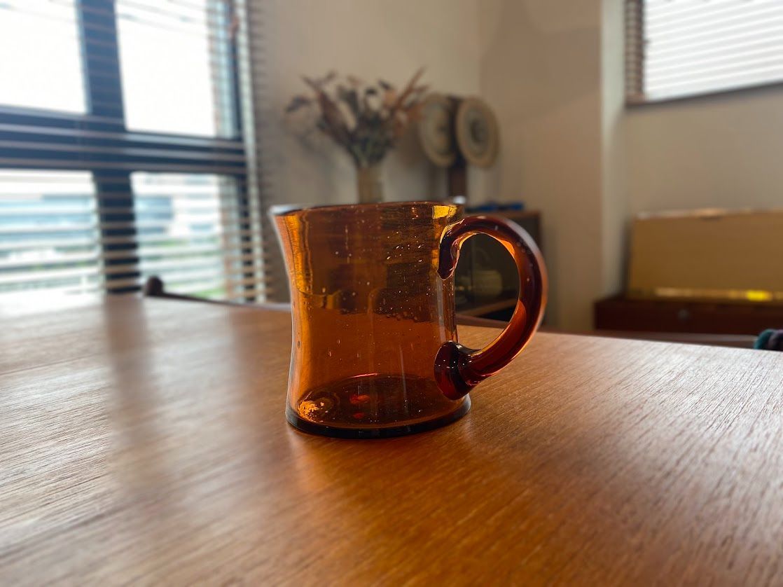 1950 1970 s ヴィンテージ Erik Hoglund エリック ホグラン Boda ボダ マグジョッキ アンバー