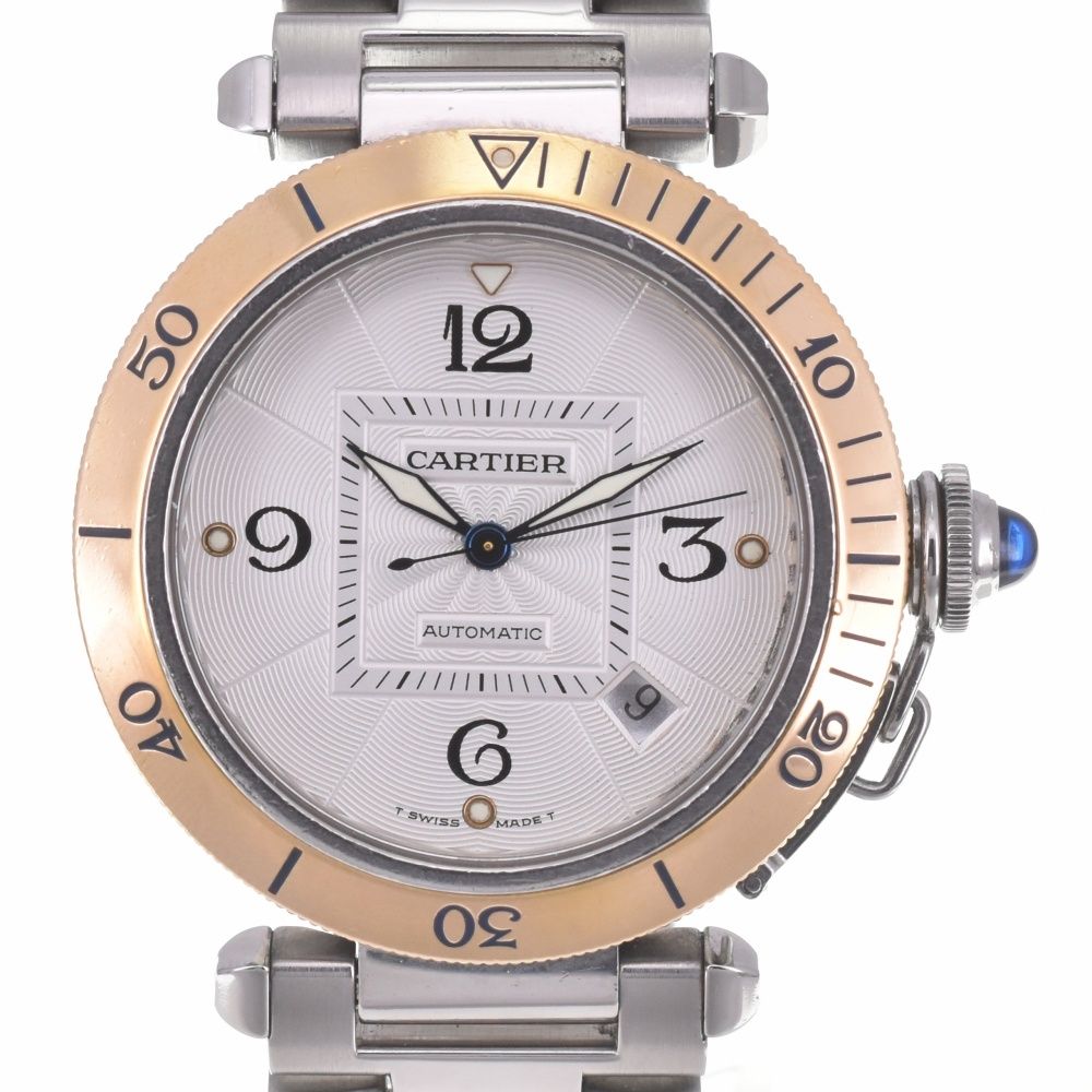 カルティエ CARTIER パシャ SS YG 自動巻き メンズ 箱 保証書付き B 141349