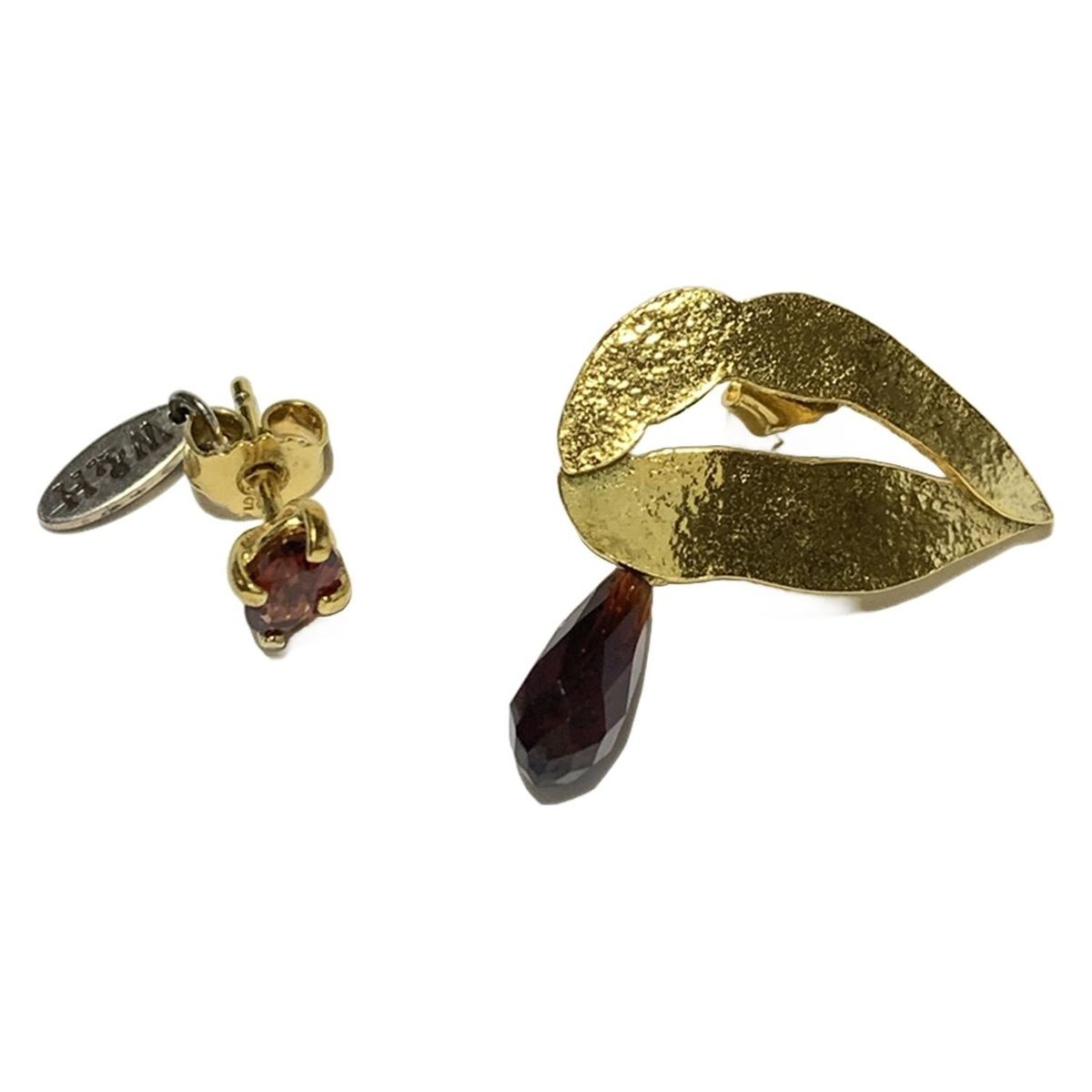 WOUTERS HENDRIX ウッターアンドヘンドリックス ピアス ゴールド ボルドー リップモチーフ