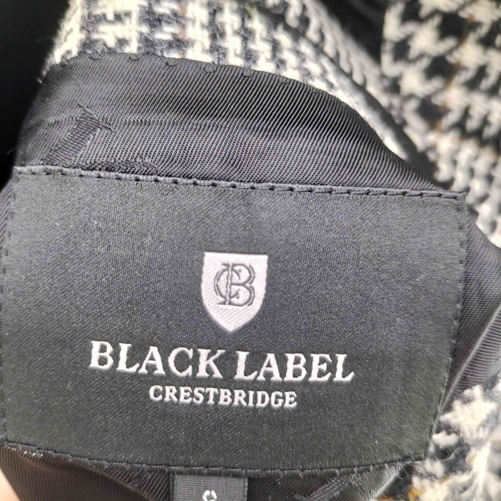 BLACK LABEL CRESTBRIDGE(ブラックレーベルクレストブリッジ) Cloth by lanificio di Pray ハングトゥース チェック 千鳥格子 ウール 2B テーラード ジャケット メン【中古】【ブランド古着バズストア】 ブラックレーベルクレストブリッジ BLACK LABEL CRESTBRIDGE Cloth by