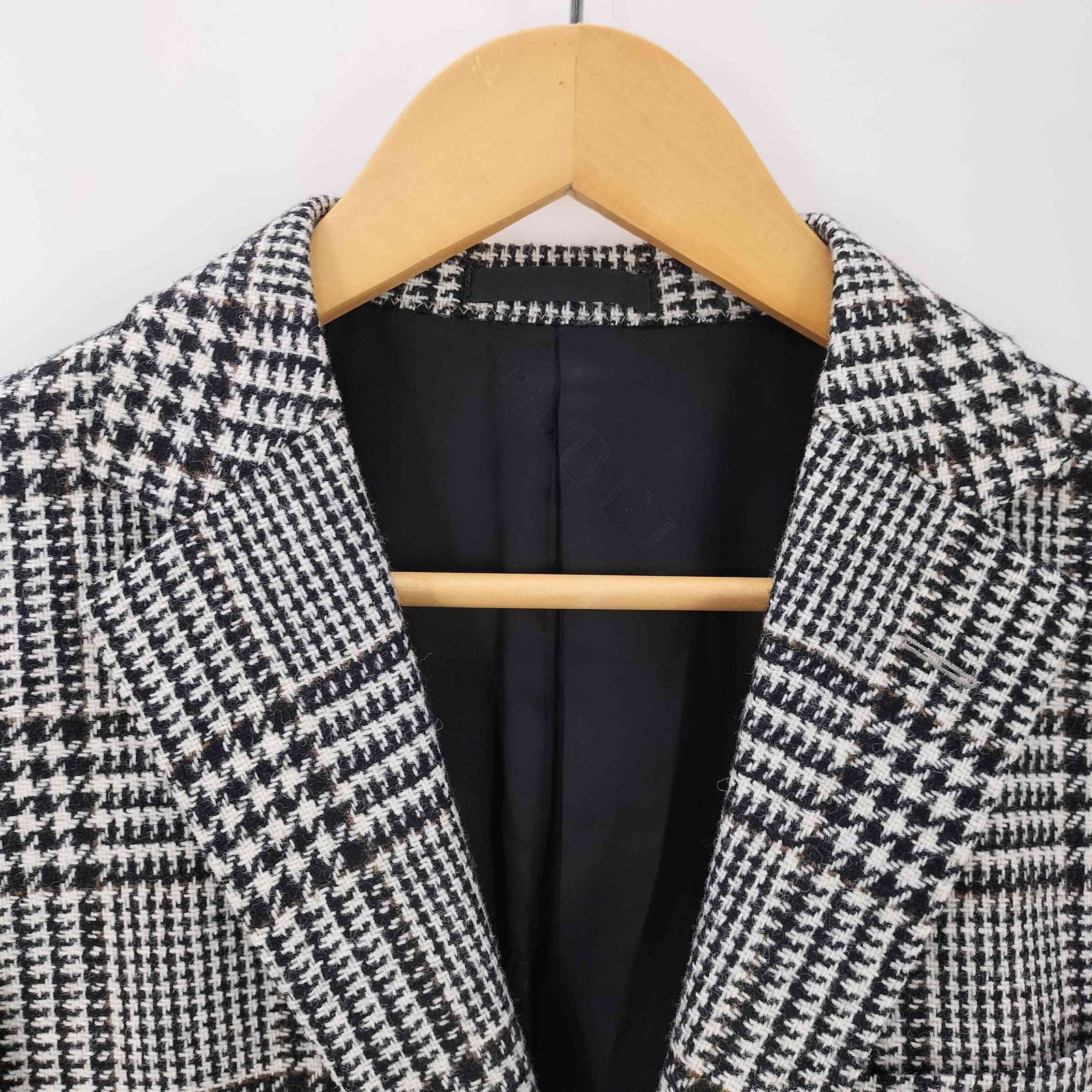 BLACK LABEL CRESTBRIDGE(ブラックレーベルクレストブリッジ) Cloth by lanificio di Pray ハングトゥース チェック 千鳥格子 ウール 2B テーラード ジャケット メン【中古】【ブランド古着バズストア】 ブラックレーベルクレストブリッジ BLACK LABEL CRESTBRIDGE Cloth by