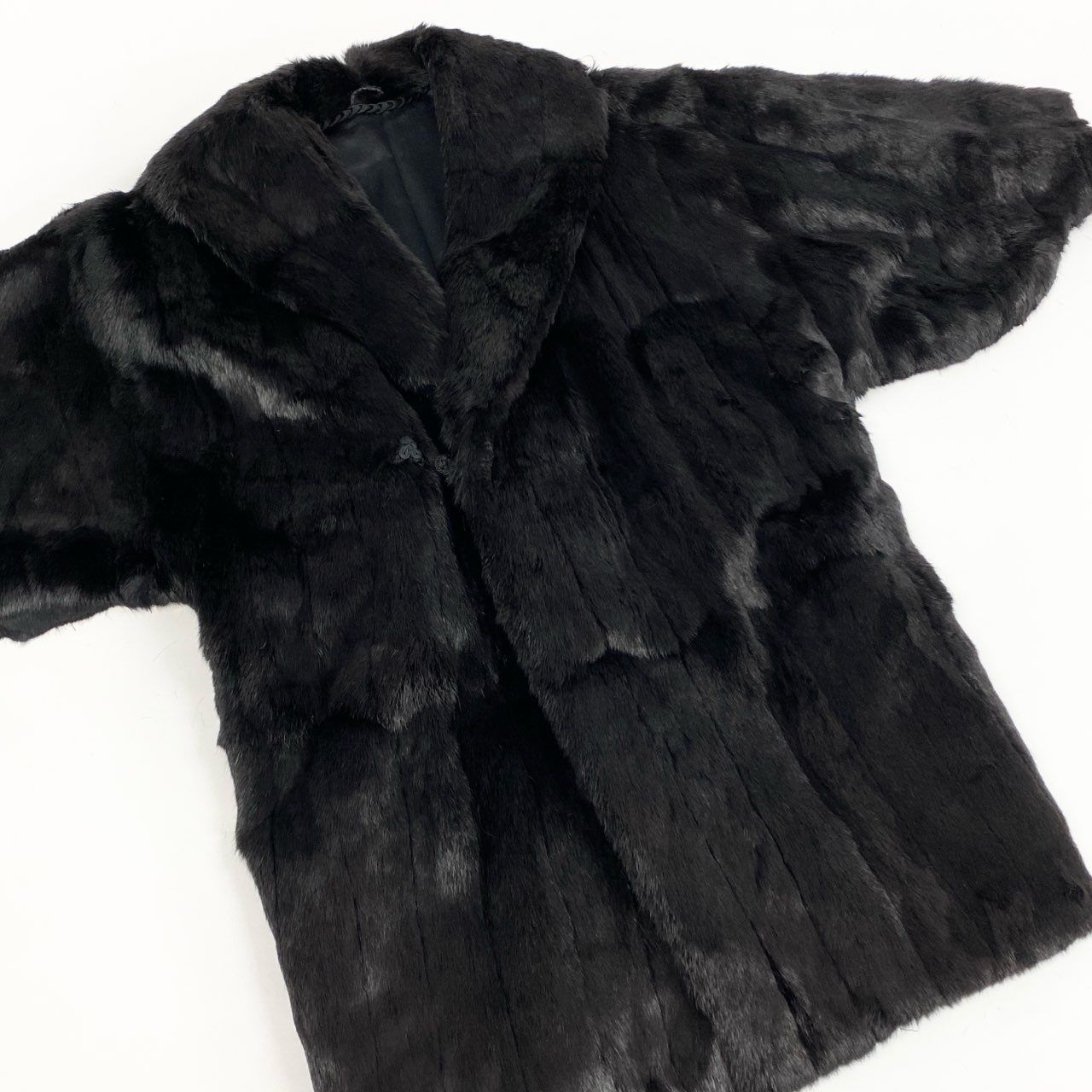 23l1《本毛皮》 ラビットファー 毛皮コート ロングコート ファーコート