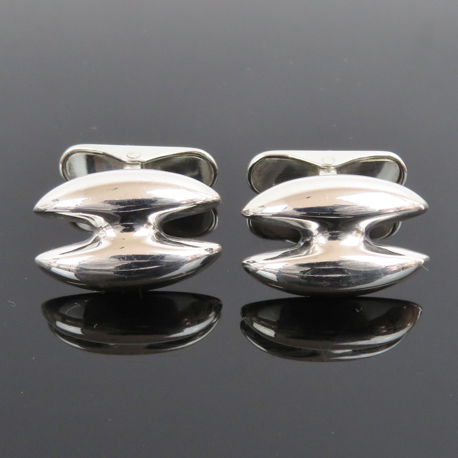 Hans Hansen HaH ハンスハンセンカフスボタン カフリンクス シルバー