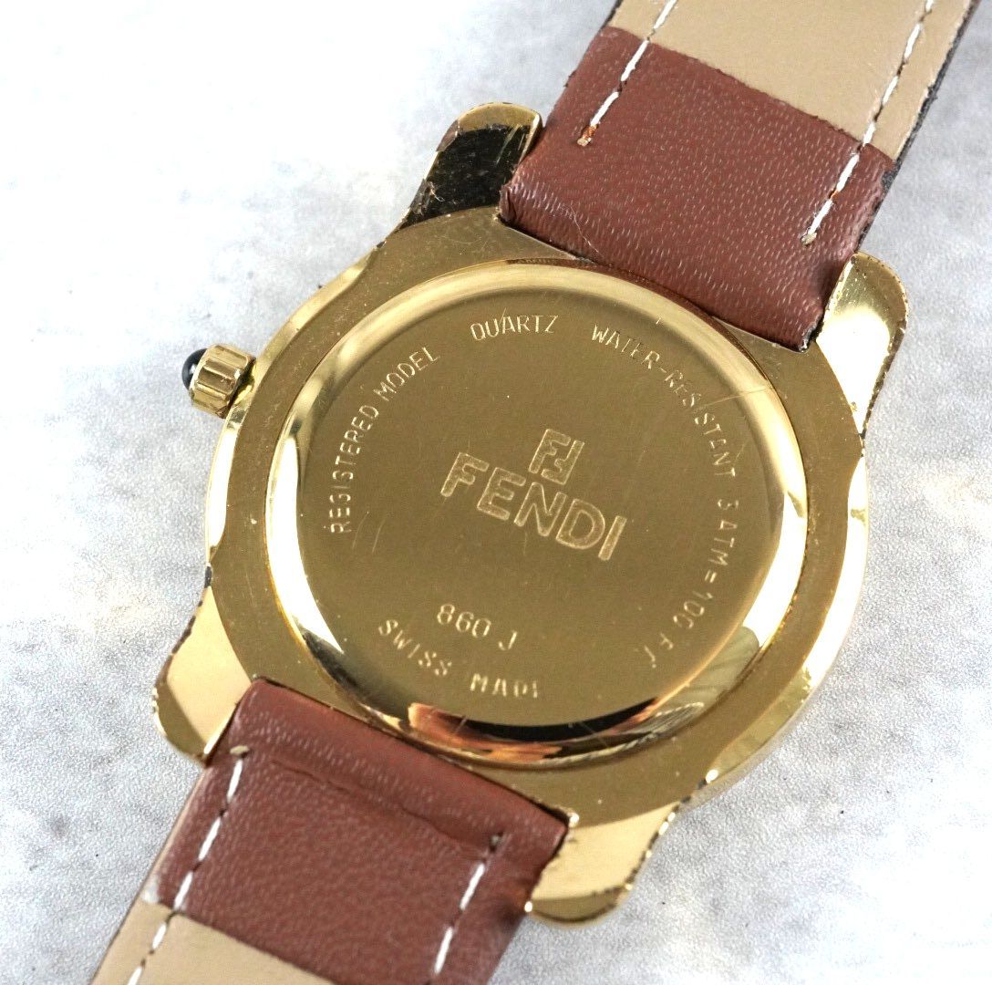 電池交換済み】 FENDI フェンディ 腕時計 wacth 860J クォーツ quartz