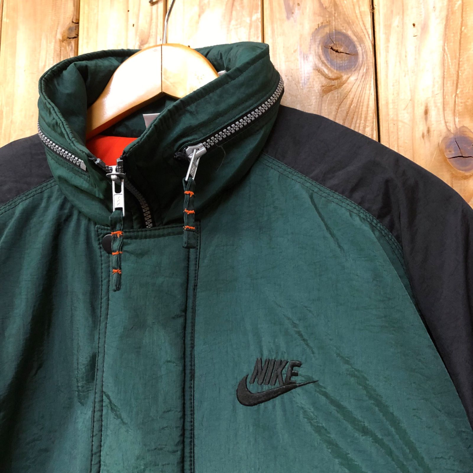 90's NIKE サイズM ベンチコート ナイロンジャケット 中綿ジャケット